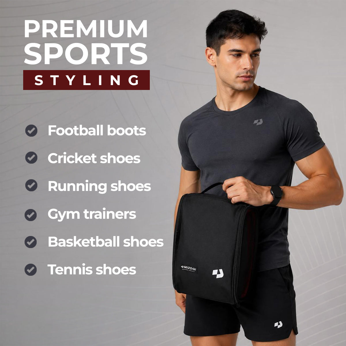 Mizogi Shoe Kit Bag | Jet Black